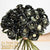 Sparkling Chandelier Spiral Black Rose Arrangement