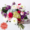 Bright Future Pink and Blue Flower Arrangement