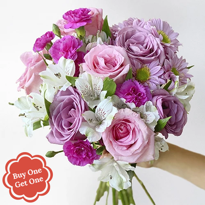 BFF Lavender and Pink Flower Bouquet