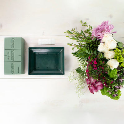 Simple Beauty Fresh Green and Pink Flowers DIY Box