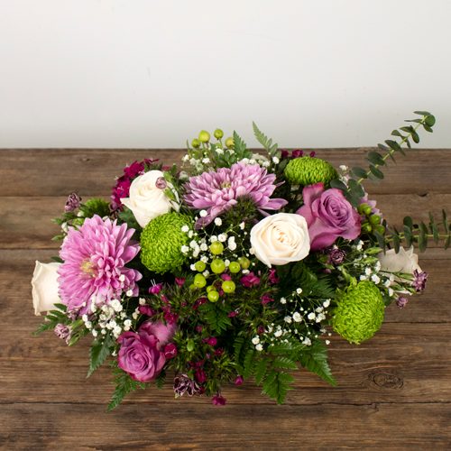 Simple Beauty Fresh Green and Pink Flowers DIY Box