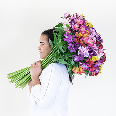 Stop and Stare Alstroemeria Spiral Bouquet